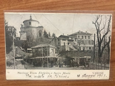 CARTOLINA VARESE TRAM ELETTRICO E SACRO MONTE   STAZIONE  ANIMATA BIANCO E NERO