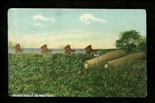 Military postcard WWI Army soldiers Fort Griswold Groton, Connecticut CT #280