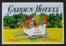 Vecchia etichetta HOTEL Garden