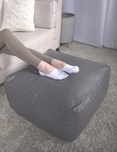 Gray faux leather - faux,