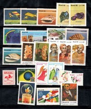 Brasile 1989 MNH 80% MINERALI, libri, Natale, aerei