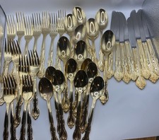 Set posate elettropiastra oro