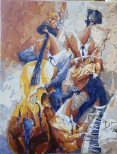 “Trio Musicale” Olio su