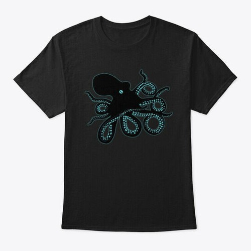 Shirt maglietta octopus glow - t-shirt,
