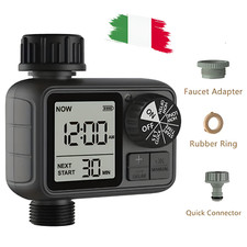 Timer Irrigazione Automatica Centralina Programmatore Nero Irrigatore Giardino