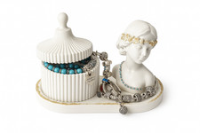 Porta Gioielli in Gesso Ceramico lucidato Idea regalo Natale Bomboniera