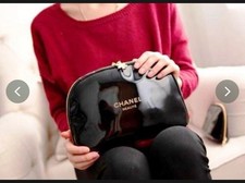 Borsa cosmetica Chanel Makeup PVC borsa con cerniera clutch cosmetic bag
