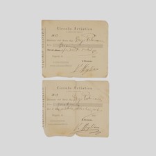 Autografo pittore Vincenzo Migliaro Napoli Diego Petriccione 1896