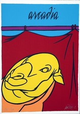 Valerio ADAMI,  Serigrafia cm. 50x35 (cm. 50x35) anno 1983 "Arcadia" es: 125/150