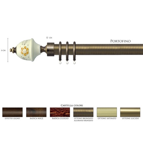 Scorritenda bastone 25mm - bastone, per