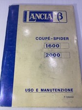 Uso E Manutenzione Lancia Coupé Spider 1600 2000