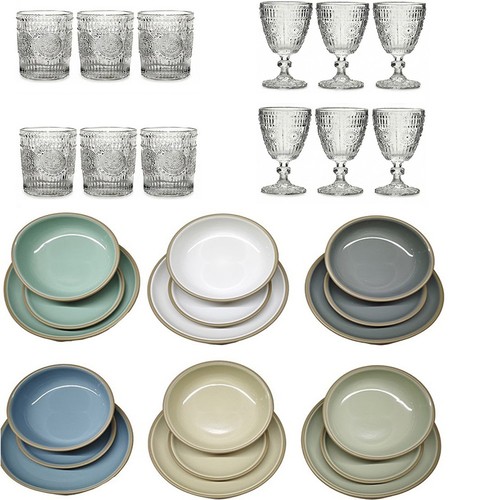Set piatti servizio pezzi - servizio, 18