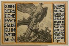 VICENZA CONFEDERAZIONE INDUSTRIALI FABBRICATI TESSERA XIX 1941 BOLLINO XXI° 1943