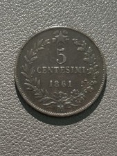 Regno D’Italia - Vittorio Emanuele II - 5 Centesimi 1861 - Zecca Milano