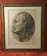 Disegno Antico. Disegno che riprende particolare di Andrea del Sarto, inizi '900