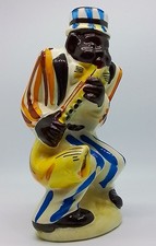 5" Drioli Cherry Brandy Miniature Ceramic Hand Painted Jazz Band Musician Bottle