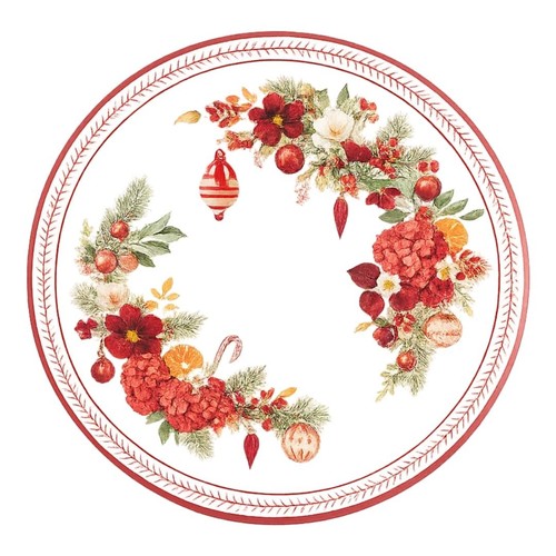 Piatti piani rossi christmas - piatti,