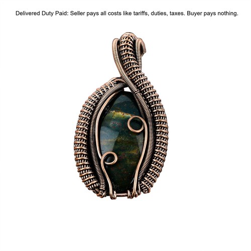 Copper bloodstone stone wire - bloodstone,