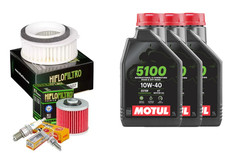 TAGLIANDO MOTUL 5100 10W40 FILTRI ARIA OLIO CANDELE YAMAHA  XVS 650 DRAGSTAR 97