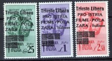 TRIESTE EMISSIONI LOCALI C.L.N. 1945 FRATELLI BANDIERA 3 V. G.O MLH* NON DOC