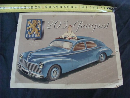 Brochure peugeot 203 - brochure, vintage