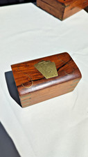 Vintage Scatola Portacarte in Legno con Intarsi Ottone “4 Assi” – Poker edtion