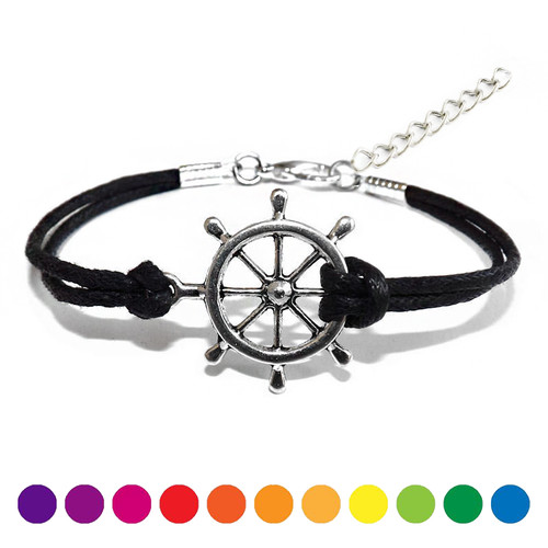 Bracciale con timone argento - con,