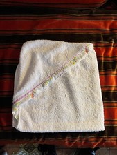 PROMO! Tebro - Accappatoio bianco neonata cotone alta qualità 90x90 cm Bebè ?