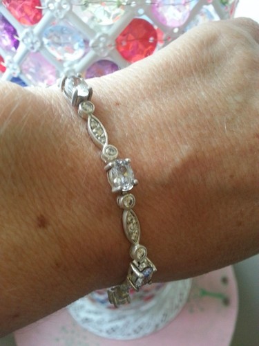 Bracciale stile tennis - , argento