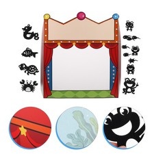 1 Set Teatro di marionette per bambini con accessori per marionette d'ombra