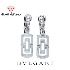 Bulgari Orecchini Donna Parentesi in Oro Bianco 18k e Brillanti