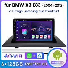 Autoradio 6+128G Android 13 Carplay GPS Navi DSP DAB 4G per BMW X3 E83 2004-2012