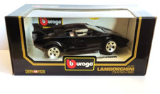BURAGO 1:18  AUTO DIE CAST LAMBORGHINI COUNTACH 1988 NERO MADE IN ITALY     3037