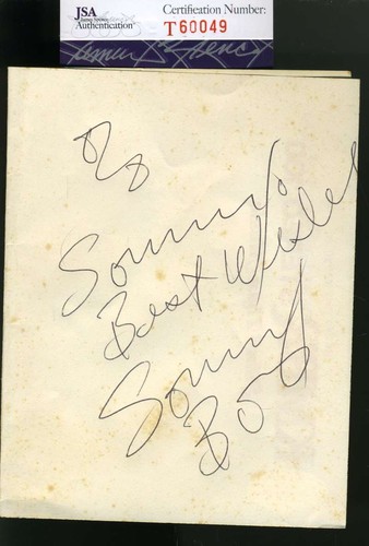 Sonny bono firmato mano - firmato, jsa