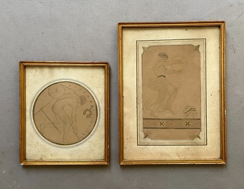 Due disegni antichi firmati - , l