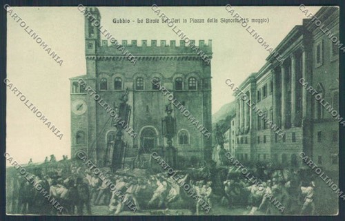 Perugia gubbio cartolina - perugia,