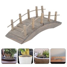  2 pezzi in miniatura ponte di legno con ringhiere casa delle bambole giardino