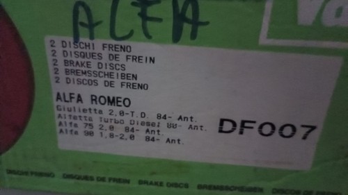 Alfetta dischi freni anteriori - dischi,