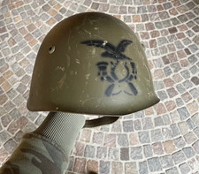 ELMETTO HELMET M33 ALPINI FREGIO   VECCHIO RECUPERO  ESERCITO ITALIAN