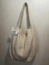 Borsa tessuto molto resistente 36x38 spessore 25cm colore Panna