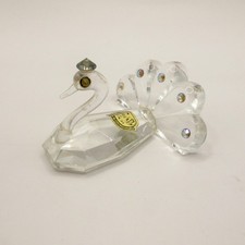 Statuina pavone vetro ceco