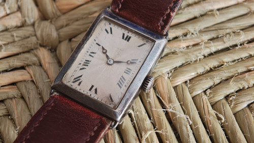 1920s silver tank watch - watch, +