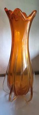 Vaso Murano Vintage Arancio Anni 60/70 altezza 25 Cm