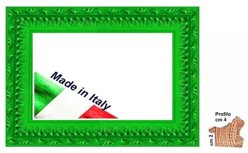 Cornice legno verde stile - cornice,