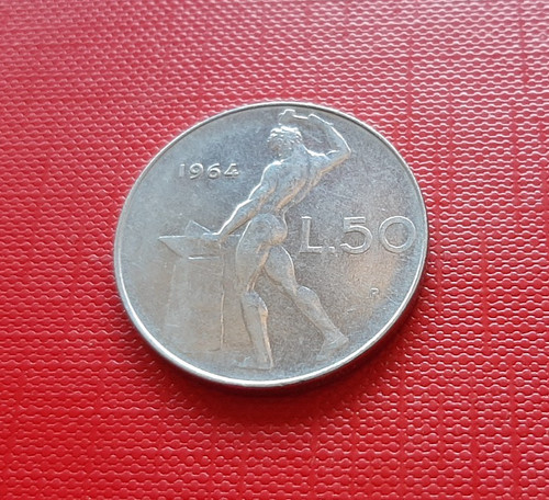 Pièce italie 50 lire 1964 - ,,