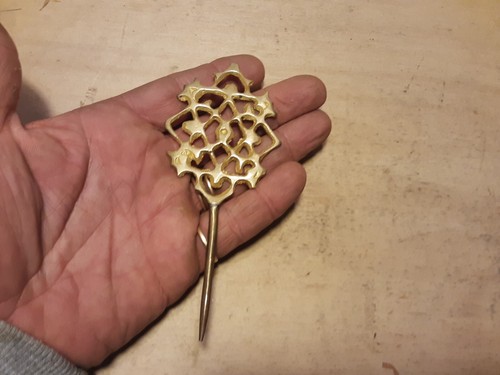 Unique cast brass hair - hair, clip