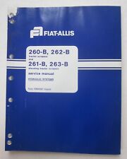 FIAT-ALLIS 260-B 261-B 262-B 263-B sistema idraulico manuale riparazioni service