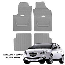 4 TAPPETI TAPPETINI IN GOMMA PER LANCIA DELTA 08> GRIGIO CON FERMI