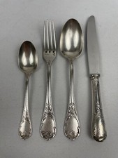 Christofle Paris - Posate da antipasto modello 'Marly - 4 pezzi singoli - incisione