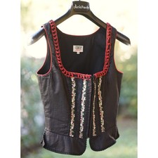 GILET CORPETTO NERO TIROLESE Tg 38 it Country Line